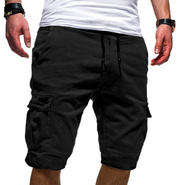 Men's Cargo Shorts with Drawstring Waist and Multi Pocket