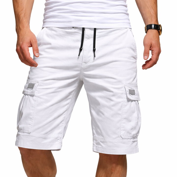 Men's Cargo Shorts with Drawstring Waist and Multi Pocket