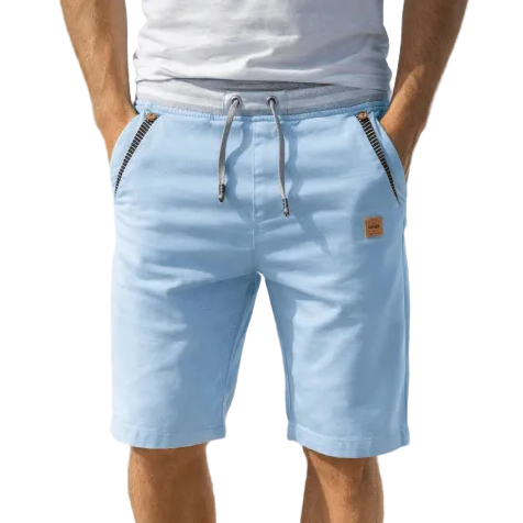 Men's Drawstring Straight Leg Shorts with Pocket and Inner Design