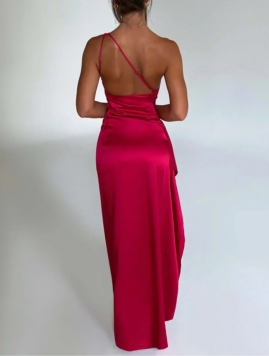 Women's Asymmetric Maxi Dress with High Split